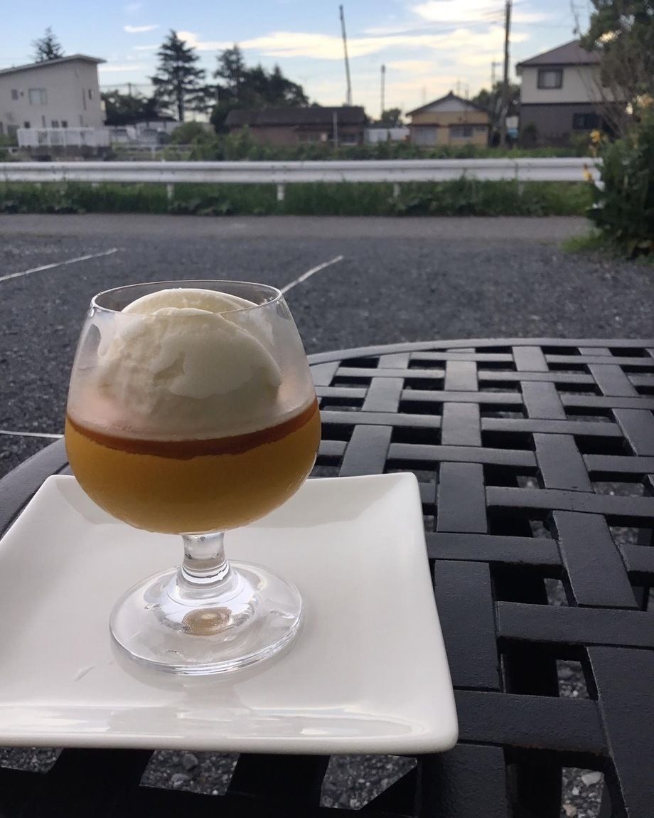 かぼちゃプリンアイスのせ