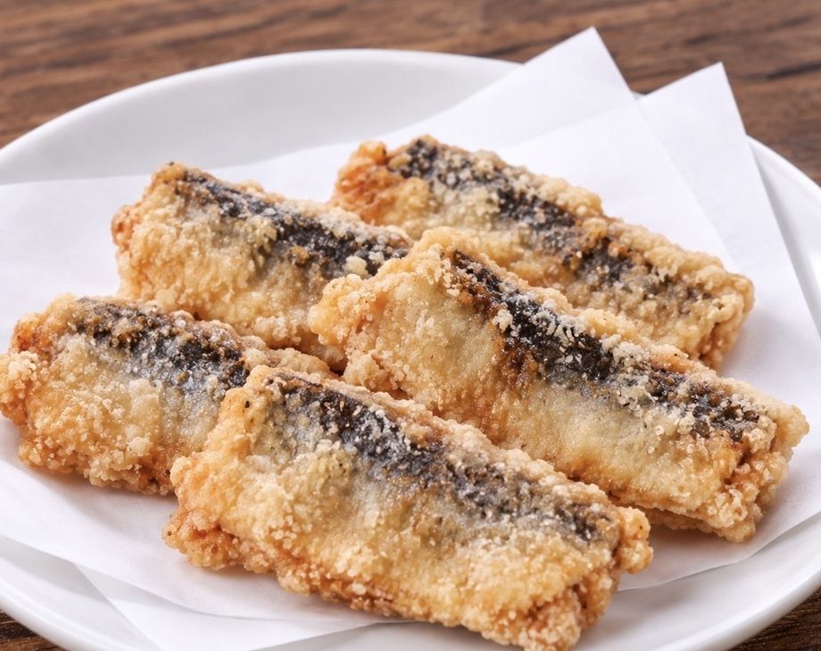国産さんまの竜田揚げ