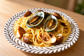 ✨New✨🦪 鮑とマッシュルームのバター醤油パスタ