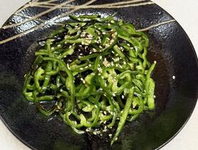 冷やしピーマンと塩昆布の旨和え