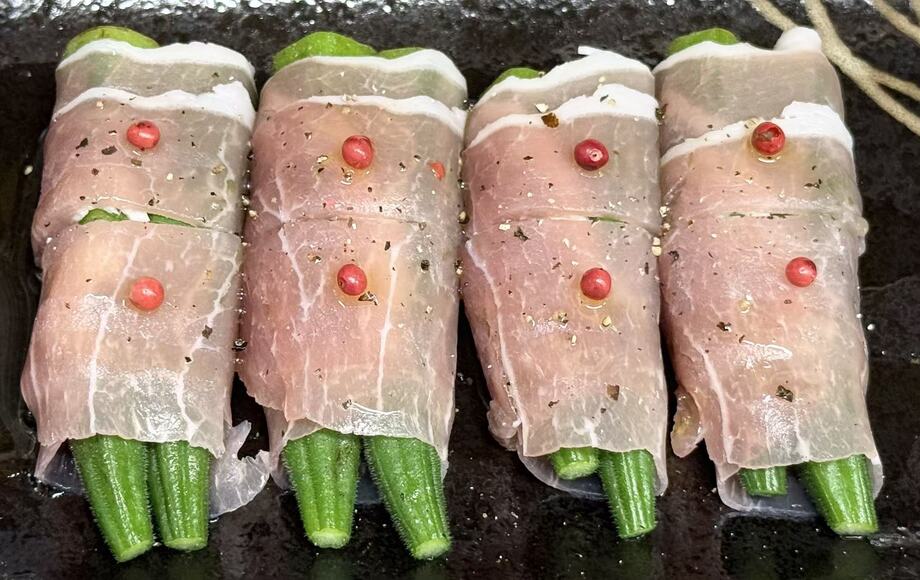 オクラと生ハム巻き