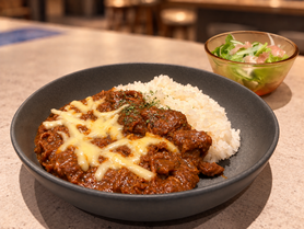 【ｻﾗﾀﾞ】チーズカレー