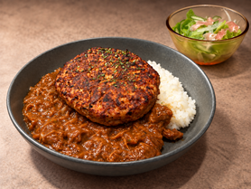 【ｻﾗﾀﾞ】ハンバーグカレー