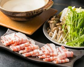 ◆【2時間飲み放題付】雪鍋コース（白金豚しゃぶしゃぶ鍋付）＜全6品＞