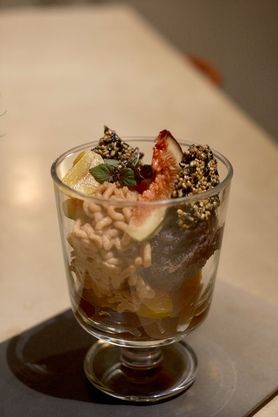 栗と無花果のあんみつ