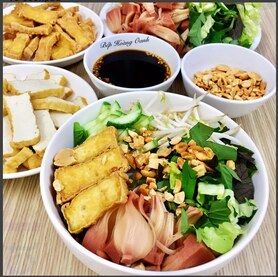 (V)BUN TRON CHAY/ Vermicelli Noodle Salad (V) ベジタリアン和えビーフン