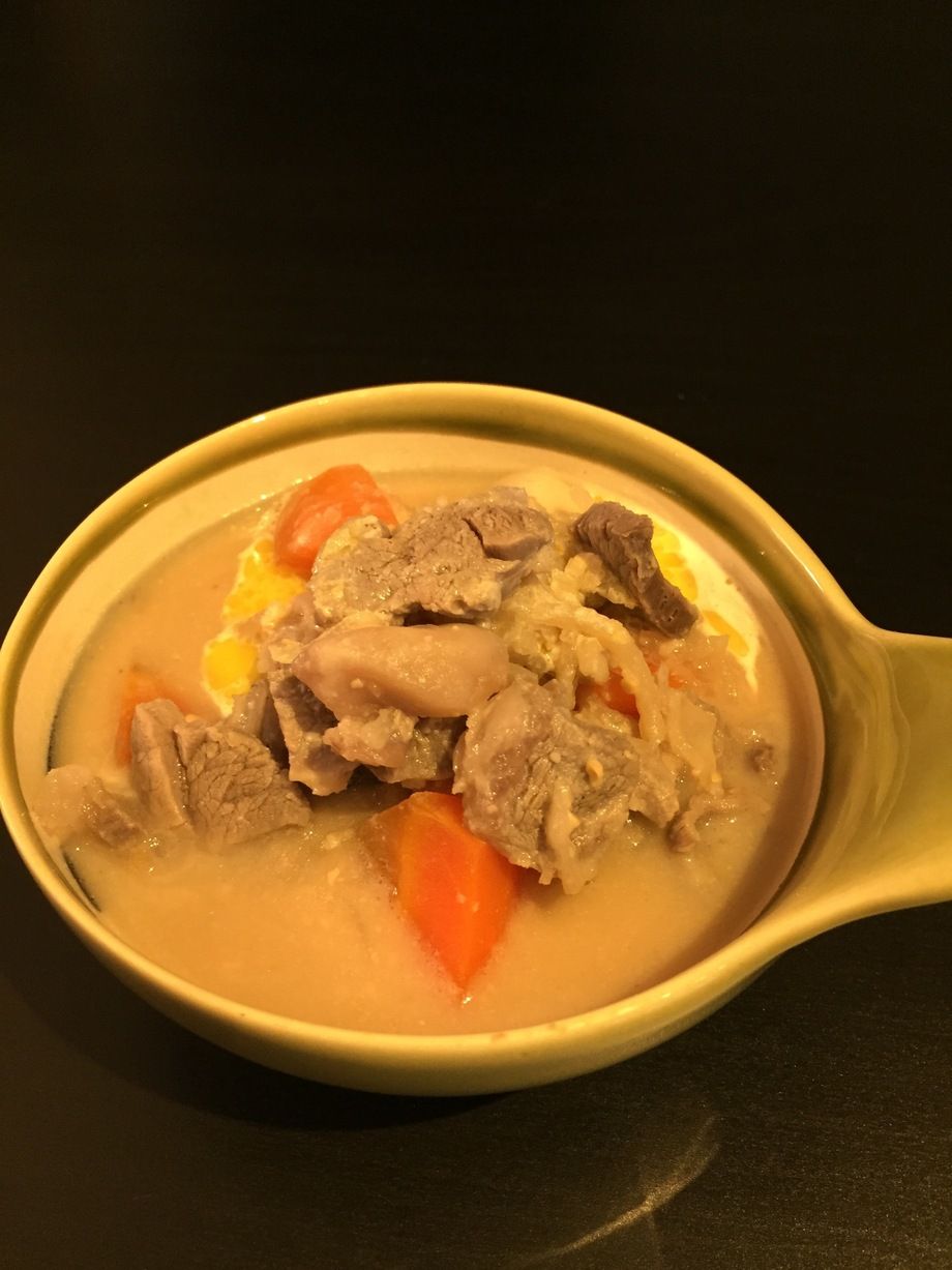 牛肉のバター粕汁（540円）