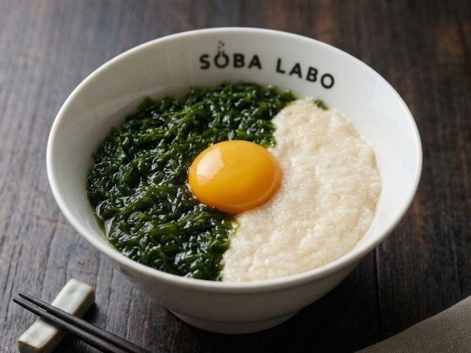 【新名物】あおさとろろ月見　　SOBA BOWL