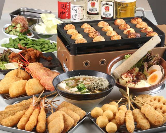 串カツだけじゃない！たこ焼きもチリトリ鍋も！『串カツ田中』の宴会コースに注目