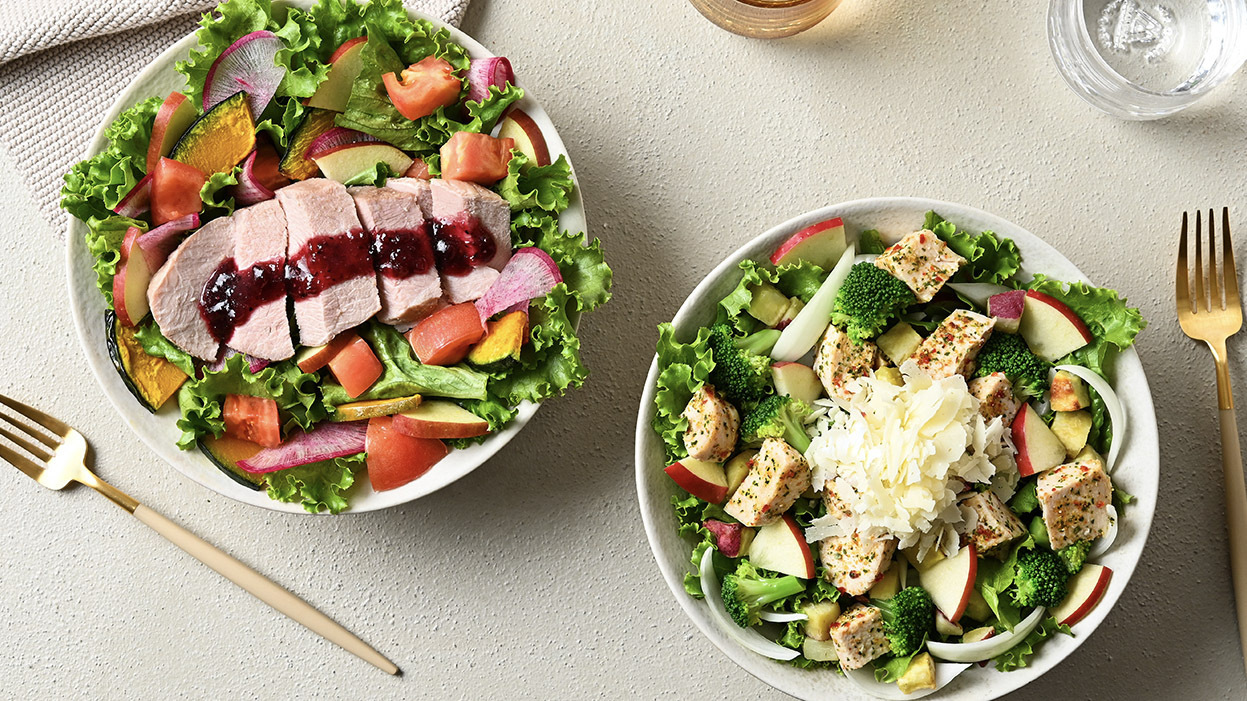 【ぶーママ】【新品】 スイートプラム サラダボウル　ディナーセット　まとめ WithGreen』に冬限定メニューが登場！色合い美しいサラダは年末年始の