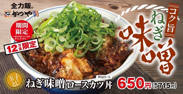 4/26｜数量限定！肉厚ロースと濃厚味噌の全力飯！ふわっと卵でとじた新商品が『かつや』に登場