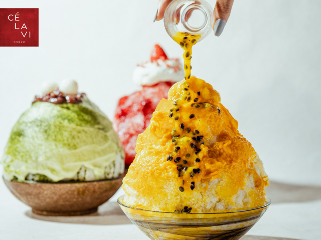 渋谷|八ヶ岳の天然氷で作る至極のかき氷が登場!マンゴー、抹茶、苺を味わう『CÉ LA VI TOKYO』