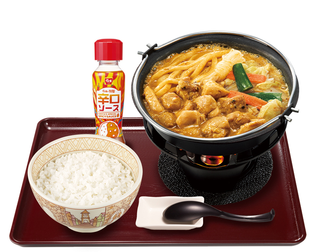 12/17〜｜『すき家』に辛旨な「鶏カレー担々鍋」が登場！炭火焼きチキンとたっぷり野菜でお腹を満たす冬の定食