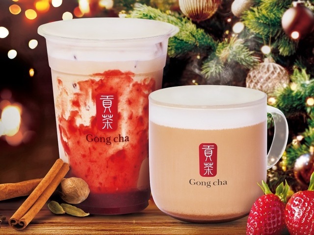 12/19〜|『ゴンチャ』にちょっぴり大人なクリスマスティーが登場!苺ソースにシナモンを合わせた特別な1杯