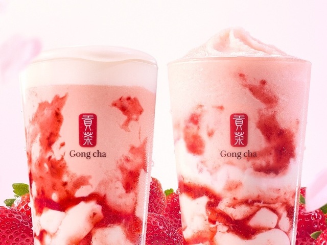 2/17〜｜『ゴンチャ』史上最大ヒット「いちご杏仁」が限定復活！とろぷる食感、飲むご褒美スイーツに注目！