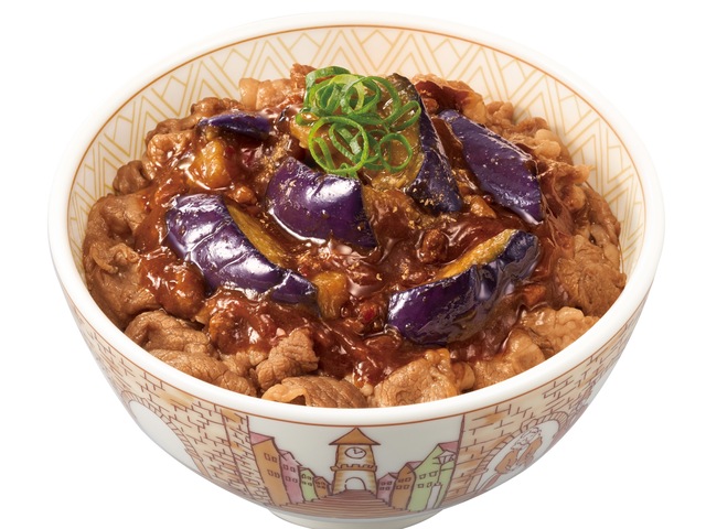 2/18〜|4種類の醤が決め手!シビれる辛さがクセになる「スパイシー麻婆茄子牛丼」が登場『すき家』