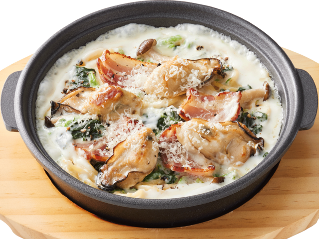 10/2〜｜ずっと熱々！プリっと牡蠣の濃厚クリーム“鉄板パスタ”を『ジョリーパスタ』で