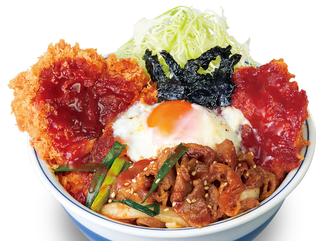 10/10〜｜秋は『かつや』で肉づくし！牛・豚・鶏が一度に楽しめる韓国風の全力飯を販売