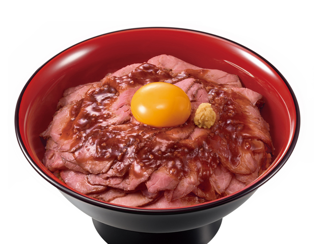 11/11〜｜自社製のローストビーフは驚くほど柔らか！醤油ダレと濃厚たまごが絡む一杯『すき家』