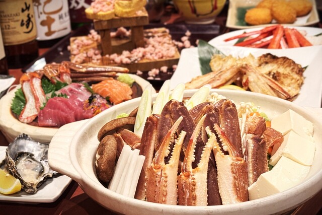 大阪・本町｜豪華な蟹料理10品「蟹づくしコース」に注目！厳選地酒や焼酎も放題『にほんいち』
