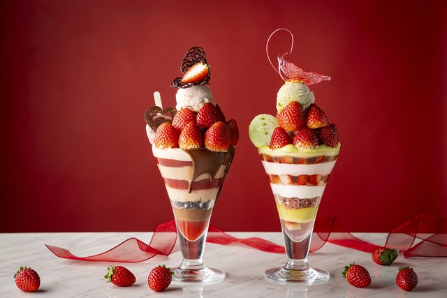 12/28〜｜『ストリングスホテル』で苺×ピスタチオのパフェなど2種販売！品川の上空で冬の贅沢を