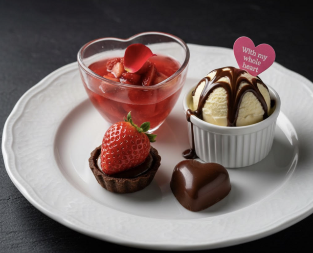 2/10〜｜事前予約でスパークリングワイン特典！A5和牛にパティシエ特製スイーツも。日本橋『鉄板焼 契』