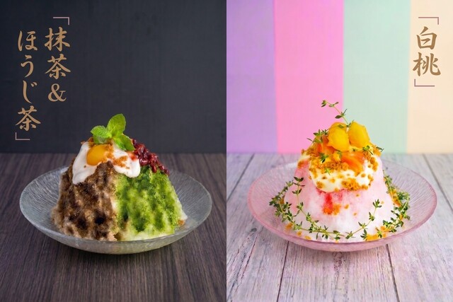 天王寺｜パティシエ考案！和風＆桃の映えるかき氷2種が新登場『kawara CAFE』