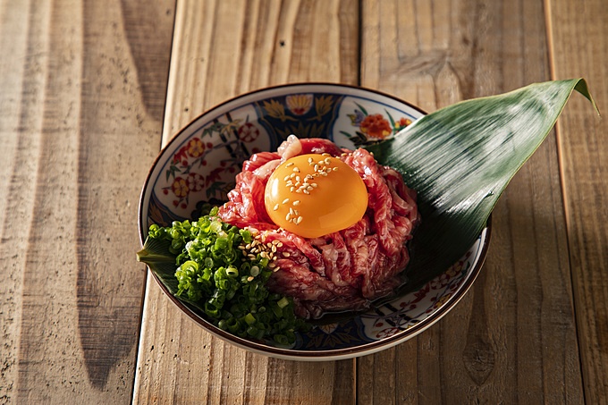 大阪でおおいた和牛の食べられるお店のユッケ