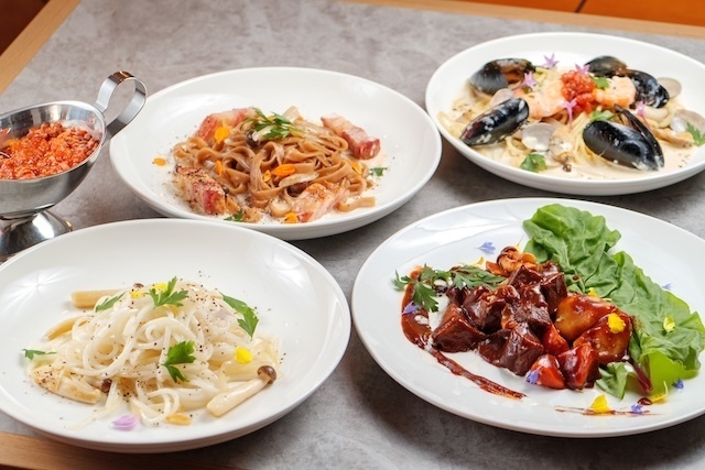 汐留芝離宮ビルディングのフードホール『Tokyo Italiana michi』の料理
