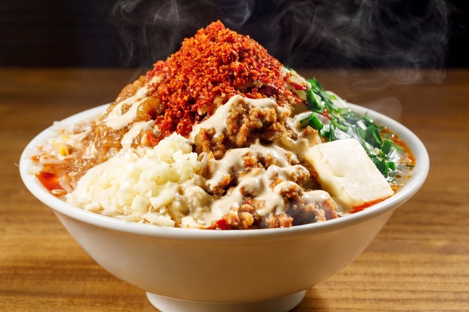 麺大盛・野菜増し増しのギルティラーメン