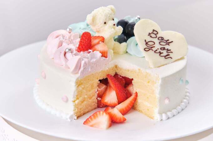 「ジェンダーリビールケーキ」（ベビーシャワーケーキから変更）+1,500円